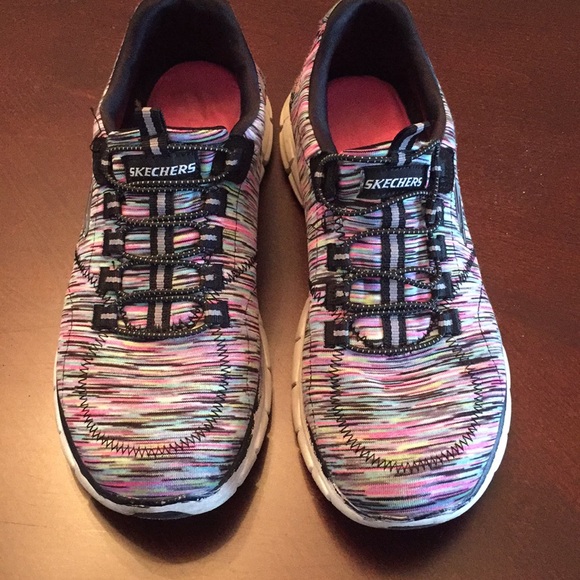 skechers multi color slip on